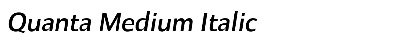 Quanta Medium Italic